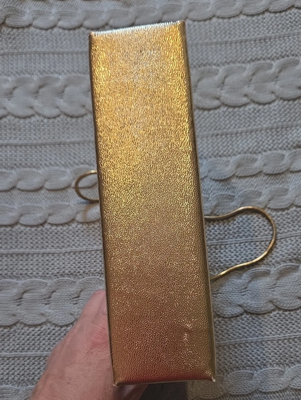 Vintage After Five Clutch W/ Coin Purse  50s 60s Gold Lining Chain Made In USA